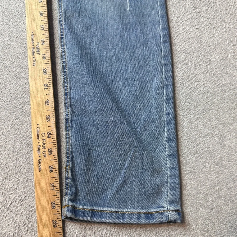 Levi's 514 Jeans Boys 16 Regular Blue Straight Fit Distressed Elastic Waistband